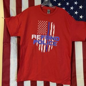 REFUND POLICE T-Shirt Red Color